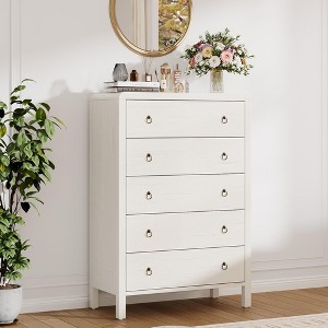 GustoWave 3/5 Drawer Dresser for Bedroom, 30.4" Tall Dresser with Large Drawers, Wooden Closet Chest Storage for Living Room, Hallway - 1 of 4