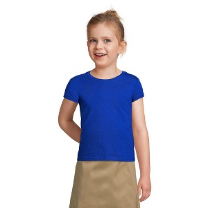Lands' End School Uniform Kids Short Sleeve Essential T-shirt - 1 of 4