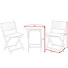 Costway 3 PCS Folding Bistro Table Chairs Set Garden Backyard Patio Furniture Red - 3 of 4