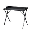 HomeRoots 39" Black Wood and Metal X-Shape Computer Desk - 4 of 4