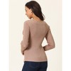 Seta T Women's V Neck Wrap Long Sleeve Criss Cross Casual Pullover Sweater - 4 of 4