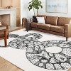 4x6 Unique Snake Rug, Washable Low Pile Rug, Non-Shedding, Non-Slip TPR Backing, Soft thin Foldable Mat for Dining Room,Living Room - 3 of 4