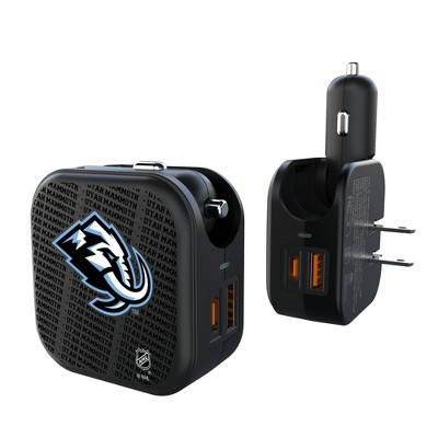 NHL Western Conference Teams Text Backdrop 18-Watt 2 in 1 USB A/C Charger
