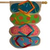 Flip Flops Summer Burlap House Flag Nautical 28" x 40" Briarwood Lane - 2 of 4