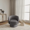 LeisureMod Raze Modern Swivel Barrel Accent Chair – Upholstered Chair with Pine Wood Base for Living Rooms, Bedrooms, or Offices - 2 of 4