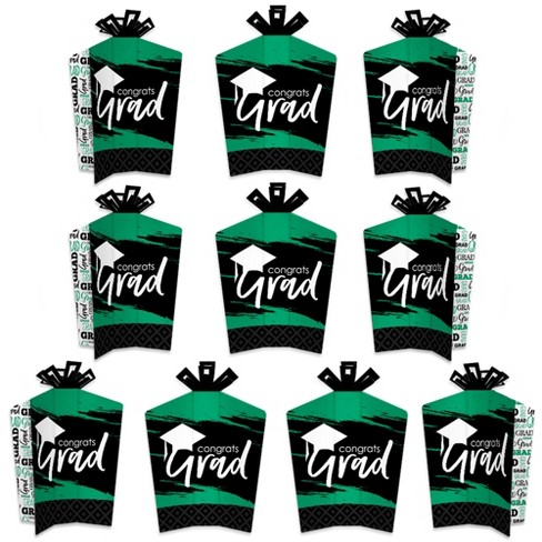 Big Dot of Happiness Green Graduation Table Decorations - Party Fold and Flare Centerpieces - 10 Count - image 1 of 4