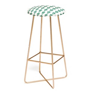 Maritza Lisa Retro Floral Pattern Barstool - Deny Designs - 1 of 2