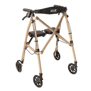 Stander Wonder Rollator, Lightweight 4- Wheel Folding Walker with Seat - 1 of 4