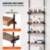 VEVOR Over the Toilet Storage, 4-Tier Over Toilet Bathroom Organizer, Low-carbon Steel 53"-132" Tall Storage Shelf Rack, Space Saver, Black & Brown - 4 of 4
