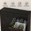 Double Tilt Out Trash Can Cabinet, Hidden Deodorizing Trash Can Cabinet - 4 of 4