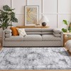 Area Rug Washable Medallion Rug Non Slip Non Shedding Traditional Floor Carpet Foldable Low Pile Thin Soft Distressed Accent Rug for Living Room - 2 of 4