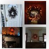 Black Glitter Crow & Bat Halloween Wreath - 26" Door Decor for Indoor & Outdoor by 4E's Novelty - 2 of 4