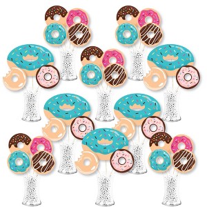 Big Dot of Happiness Donut Worry, Let's Party - Doughnut Party Centerpiece Sticks - Showstopper Table Toppers - 35 Pieces - 1 of 4