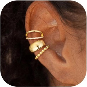 Ear Cuffs Non Piercing Ear Cuff Earrings for Women Trendy Clip on Cartilage Earring Stacks Non Pierced - 1 of 4