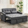 Sofa Bed Couch, Futon Sleeper Couches with Pull Out Bed, Living Room or Rv 3 in 1 Loveseat Furniture That Turns into Lounge Recliner - 2 of 4