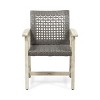 Modern Patio Arm Chair Set Of 2,High-quality Patio Chair With Acacia Wood Frame,Rope Weave Design,Patio Chairs -Maison Boucle - 4 of 4