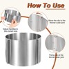 Unique Bargains Stainless Steel Round Adjustable Nonstick Cake Ring 2 Pcs - 4 of 4