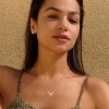 14K Gold Plated Necklace for Women Dainty Cute Cross | Flower | Lotus | Round Coin | Key Charm Pendant Necklace Gold Jewelry Trendy - 3 of 4