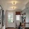 LLHZSY Modern Ceiling Light Semi Flush-Mount Fixture 15 9/10" Brass Bubble Clear Glass for Bedroom Kitchen Living Room - 3 of 4