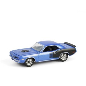 1/64 1971 Plymouth 'Cuda 440 6bbl Shaker, B5 Blue 60th Anniversary 17 28160-D - 1 of 4