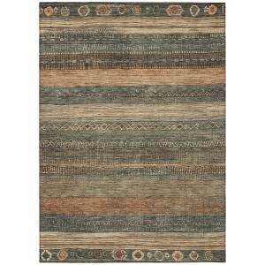 HomeRoots 8' X 10' Fern Green And Rust Aztec Washable Indoor Outdoor Area Rug - 1 of 4