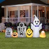 Gemmy Airblown Inflatable Ghost in Cemetery Scene , 5 ft Tall, White - 2 of 2