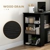 INFURNIC Desks Modern L Shaped Corner Desk with 360 Degree Rotating Design and Storage Shelves for Home Office, Black, 47.25"*43.25"*29.25" - 2 of 4