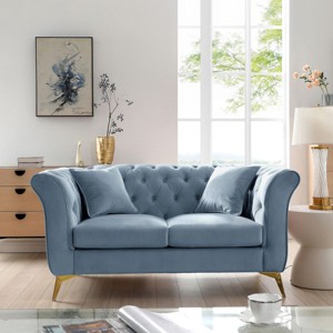 Sofa Velvet Chesterfield,Tufted And Wrinkled Fabric Sofa,Modern Stanford Sofa,Loveseat,Tufted Sofa,Lounge Sofa Furniture-Cuddlewood - 1 of 4