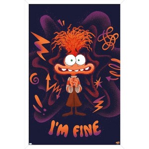 Trends International Disney Inside Out 2 - Anxiety I'm Fine Framed Wall Poster Prints - 1 of 4