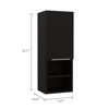 SEVOBAL Bathroom Storage Cabinets Wall Mounted Single Door Cabinet with Mirror and Open Shelves for Bathroom, Black, 10.04"*11.81"*32.17" - 4 of 4