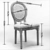 2 Piece Dining Chair Rattan Back Rest Comfortable, Rattan Chairs with Support Legs, Solid Wood Frame Upholstered Chairs - 3 of 4