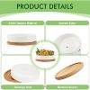Succulent Pots,6 Inch Succulent Planters with Drainage and Tray,White Ceramic Planters for Indoor Plants,Round Shallow Flower Plant Pots,Pack of 2 - 2 of 4
