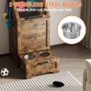 Dog Feeding Station with Storage, Pet Feeding Station with 2 Removable Dog Bowl, Pet Food Storage Organizer - 3 of 4