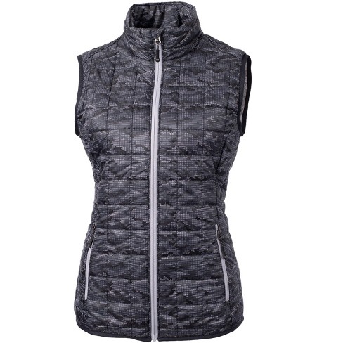 Cutter & Buck Rainier Primaloft® Womens Eco Insulated Full Zip Printed Puffer  Vest - Black - Xl : Target