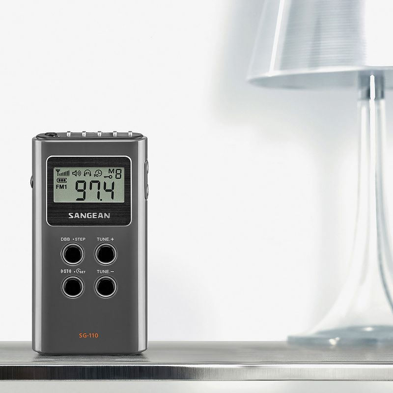 Sangean® SG-110 Portable FM-Stereo/AM Pocket Digital Radio, 5 of 7