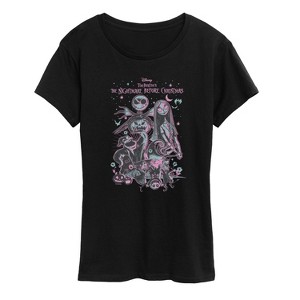 Women's - Disney - Nightmare Flowers Short Sleeve Graphic T-Shirt - 1 of 4