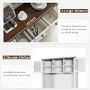 72 Inch Farmhouse Kitchen Pantry with Sliding Barn Door, White Storage Cabinet with 3 Drawers and Appliance Space, Multi-Use Organizer for Dining Room - 4 of 4