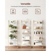 5-Tier Industrial Ladder Shelf, Leaning Wall Bookshelf with Rustic Brown Shelves, Stable Steel Storage Rack - 3 of 4