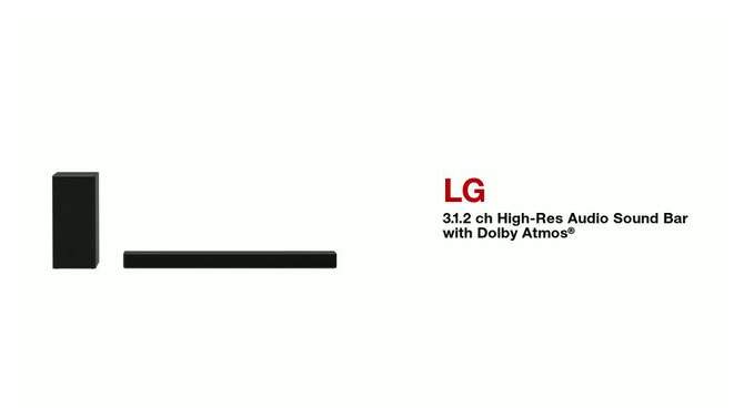 LG SPD7Y 3.1.2 Channel High Res 380W Audio Soundbar with Dolby Atmos and Bluetooth, 2 of 10, play video