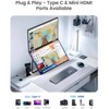 UPERFECT 23.8" Dual Scrgeen 100Hz Portable Monitor Screen Extender 1080P 360° Folding Stacked w/VESA - 4 of 4
