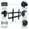 Mount-It! Low Profile TV Wall Mount, 37" to 100" Displays & 165 Lbs. Capacity, Mounting Bracket for Large Flat Screen & Plasma TVs, VESA Up to 800x400 - 3 of 4