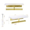 Unique Bargains Durable Well-designed Unique Marble Shelf Stylish Toilet Paper Holder - 2 of 3