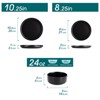vancasso 18 Piece Set Of Matte Colored Black Ceramic Tableware Set, Including Dinner /Dessert Plates, Bowls, For 6 People - 2 of 4