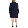 Lands' End Women's Soft Denim Popover Long Sleeve Shirt Dress - 2 of 4