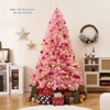Tangkula 7.5 FT Pre-Lit Tinsel Christmas Tree Artificial Xmas Tree w/ Lush Branch Tips - 2 of 4