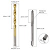 Unique Bargains High Speed Steel Metric Straight Flute Thread Tap and Titanium Coated Twist Drill Bit Set 4 Pcs - 2 of 4