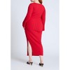 ELOQUII Women's Plus Size Wide Sleeve Maxi Sweater Dress - 3 of 4