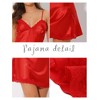 cheibear Women's Summer Satin Cami Mini Spaghetti Lingerie Nightdress - 4 of 4