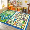 Nasitip City Vehicle Track Kids Rug, Washable Non-Slip Foldable Playroom Carpet, Educational Activity Mat for Toddlers,Nursery,Bedroom,or Preschool - 3 of 4