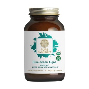 Pure Synergy Organic Blue-Green Algae Powder – Chlorophyll & Brain Energy Superfood Supplement – 3.2 oz - 1 of 4